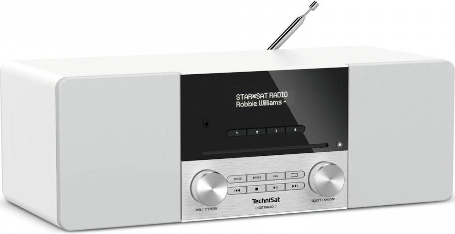 Technisat Digitradio 3 DAB+ radio met CD speler wit