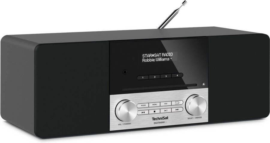 Technisat Digitradio 3 DAB+ radio met CD speler zwart zilver