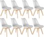 Tectake 8 eetkamerstoelen Friederike wit SKU 403985 - Thumbnail 1