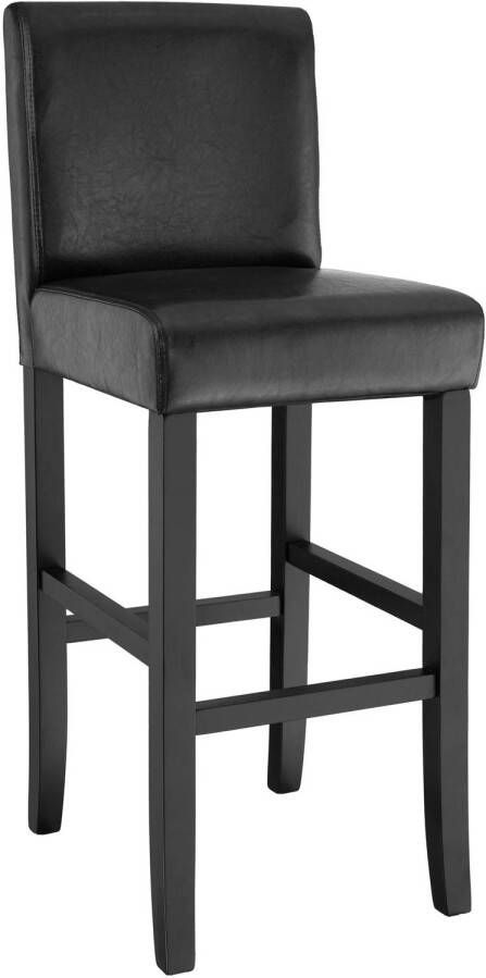 Tectake Design luxe barstoel barkruk barstoelen zwart 400551