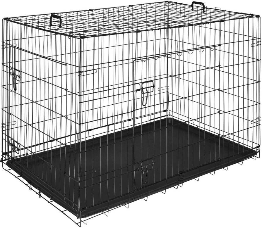 Tectake Hondenkooi Hondenhekbox Hondenkennel 121 5 x 75 5 x 80 5 cm