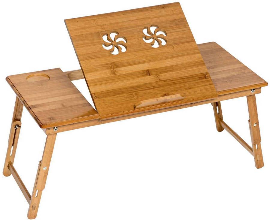 Tectake Houten laptoptafel laptop table voor op bed 401654