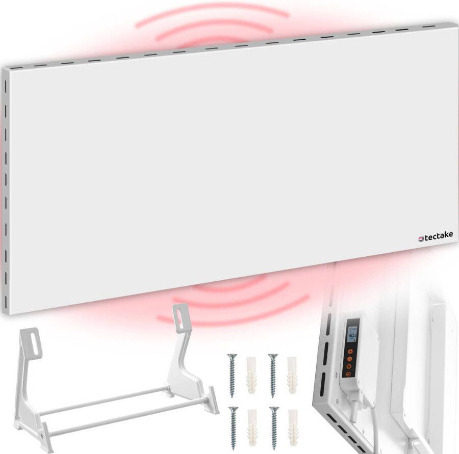 Tectake Hybride infraroodpaneel met thermostaat en omval- en overhittingsbeveiliging 1100 w 140x2 5x60cm 405008