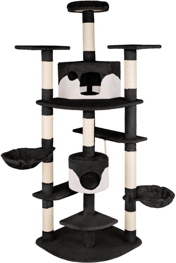 Tectake Katten kitten krabpaal klimpaal Nelly 204cm zwart 402110