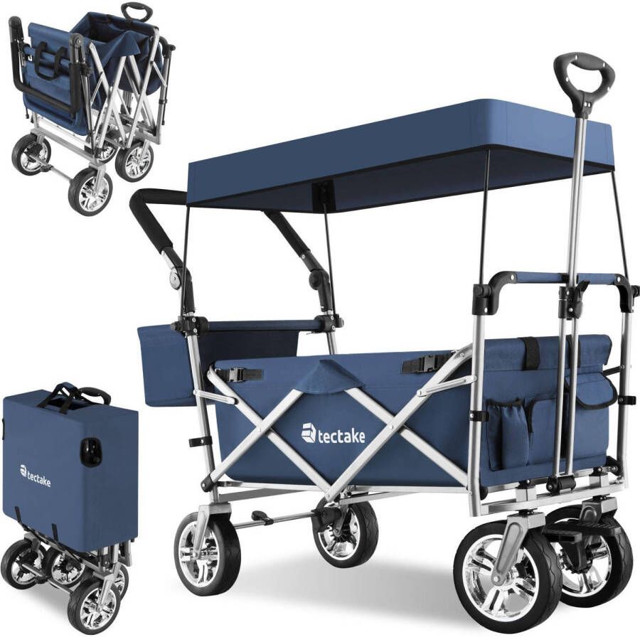 TECTAKE Opvouwbare Bolderwagen Nico Met Draagtas Draagkracht 80kg Blauw