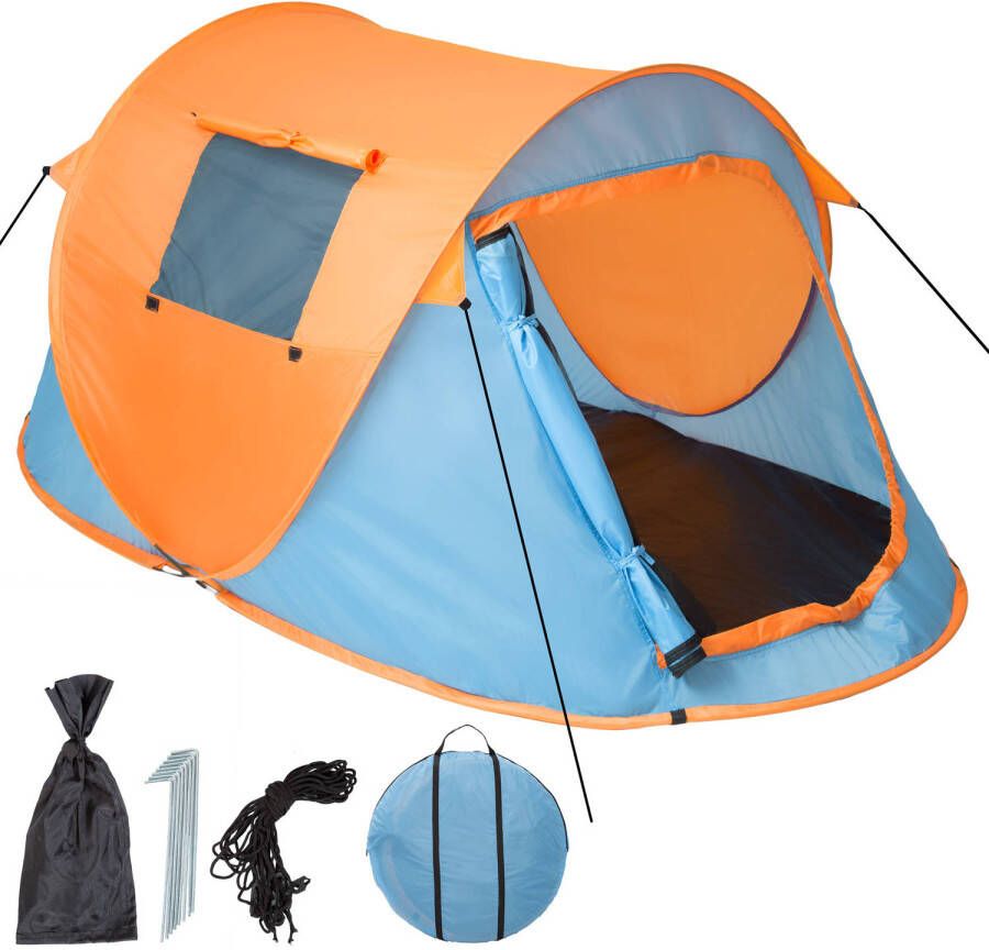 Tectake Pop-up Tent Waterkolom 1500 Mm cm² Blauw-oranje 401674