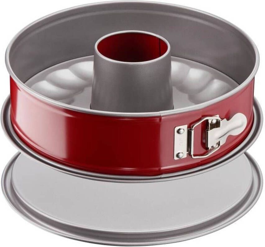 Tefal Delibake Savarin Mould in staal Ø 25 cm Rood en grijs Met scharnieren - Foto 2