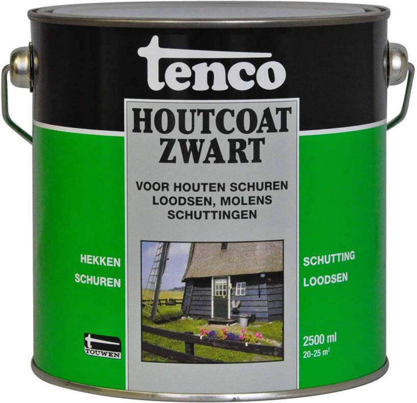 Tenco Houtcoat Zwart Coating Zwart 2 5 L