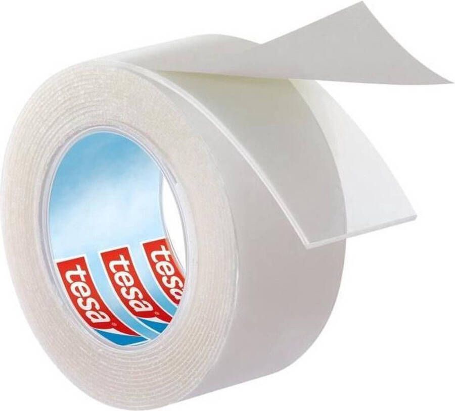 Tesa 1x dubbelzijdig montage tape doorzichtig extra sterk op rol 1 5 meter Tape (klussen)