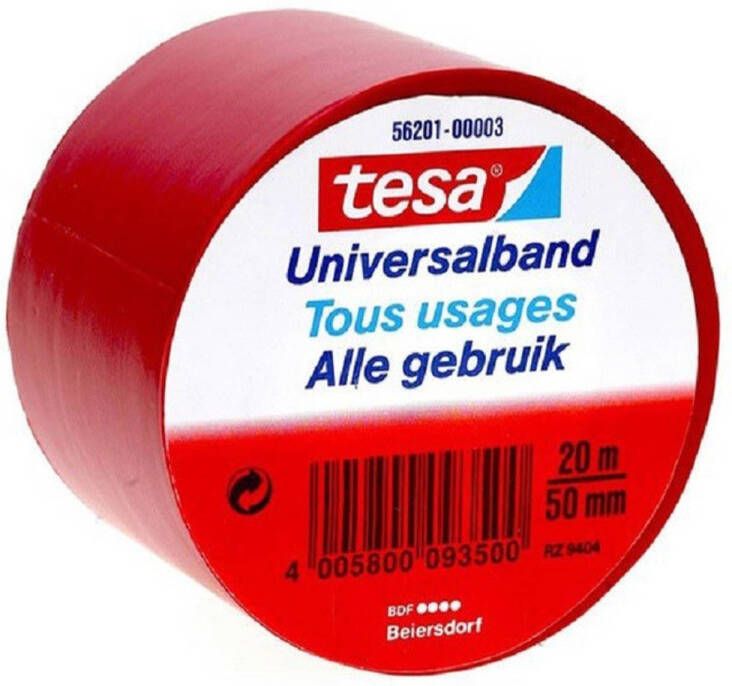 Tesa 1x Universalband isolatie tape rood 20 mtr x 5 cm Tape (klussen)