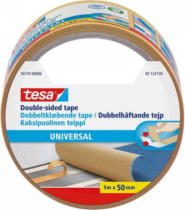 Tesa Dubbelzijdige Vloertape Universal Geel 5mx50mm