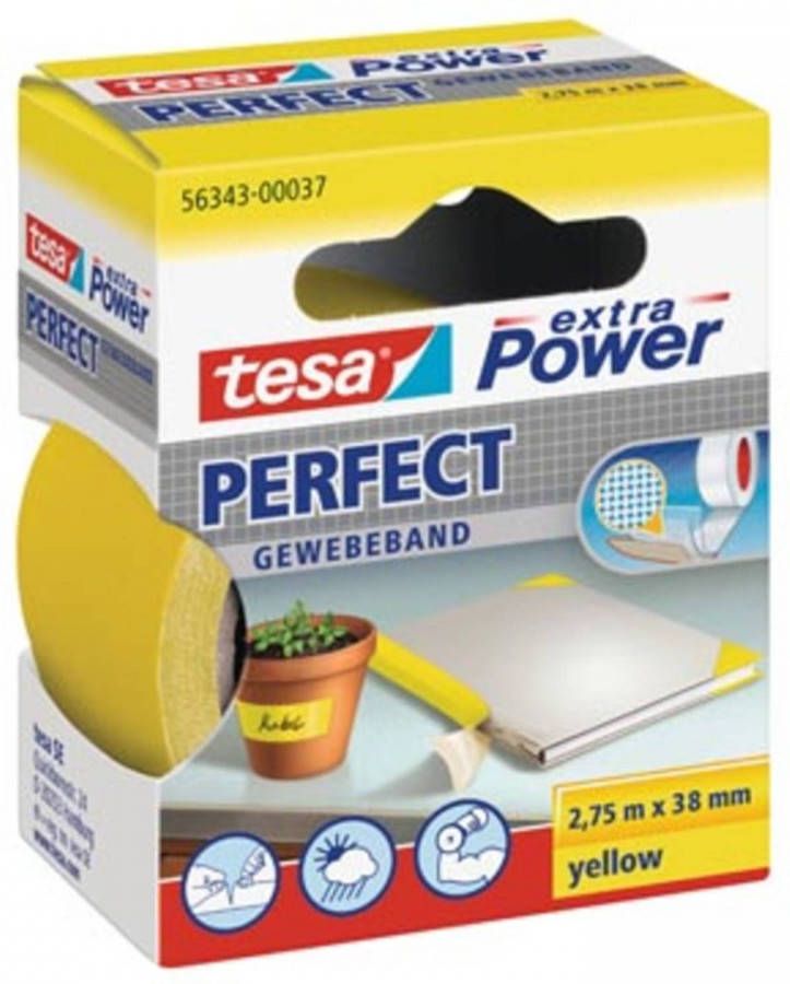 Tesa extra Power Pefect ft 38 mm x 2 75 m geel