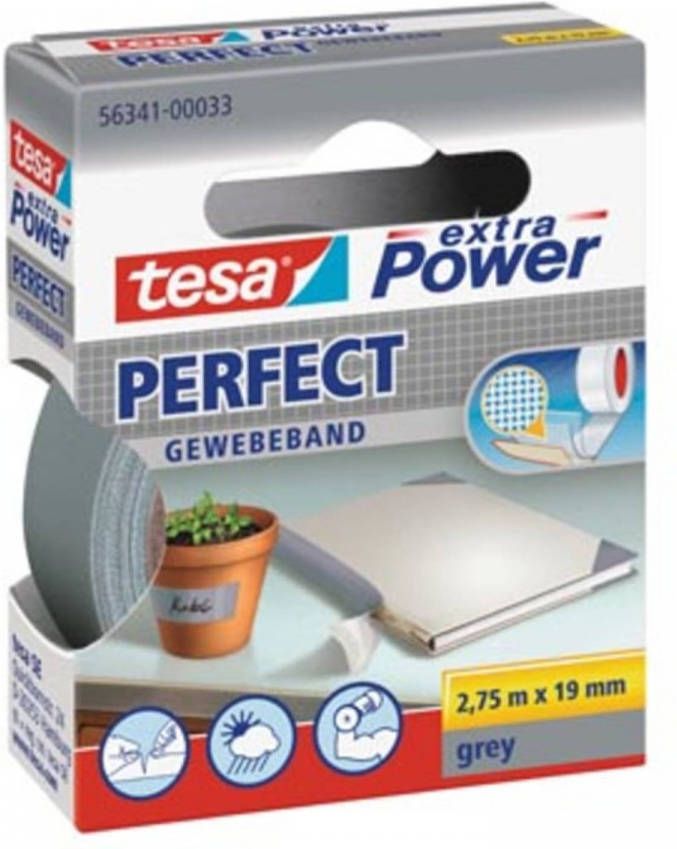 Tesa Reparatietape Extra Power Perfect Grijs 2 75mx19mm