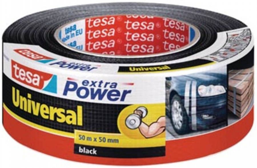 Tesa Extra Power Tape Universal Zwart 50m X 50mm
