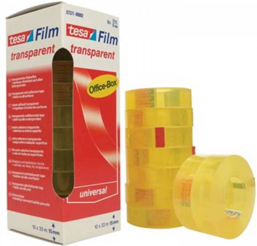 Tesa film transparante tape ft 15 mm x 33 m