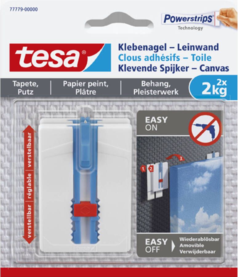 Tesa Klevende Spijker Canvas Gevoelige Oppervlakken 2Kg