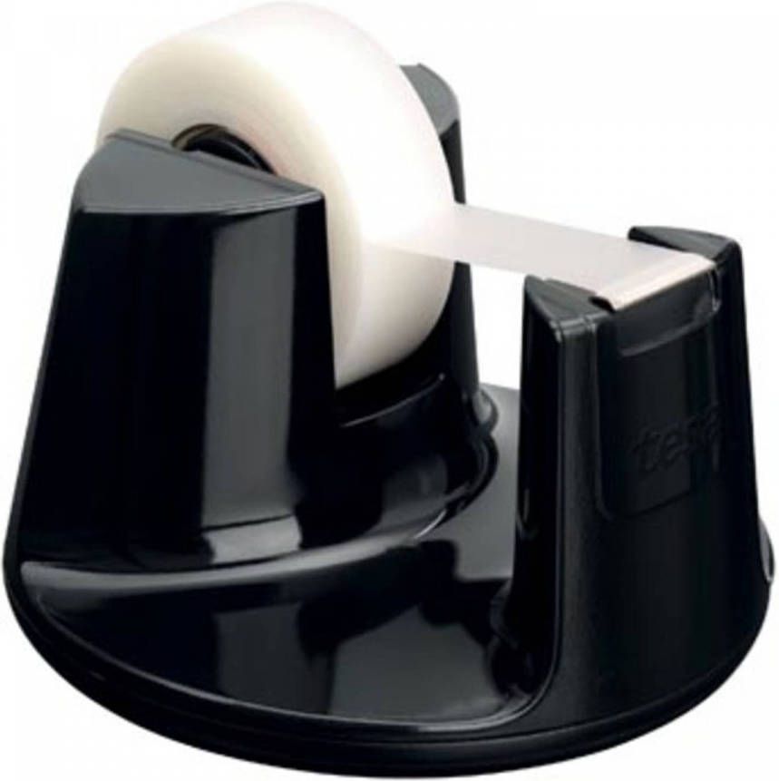Tesa plakbandafroller Easy Cut Compact voor rollen van ft 33 m x 19 mm zwart