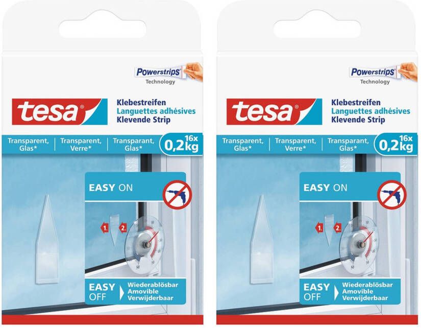 Tesa Powerstrips spiegel ruit 32 stuks Tape (klussen)