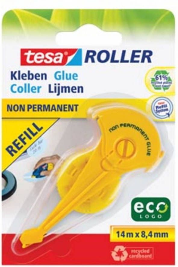 Tesa Roller navulling lijmroller niet-permanent ecoLogo op blister