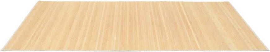 The Living Store Bamboe Tapijt Naturel 160 x 230 cm Met anti-slip onderkant