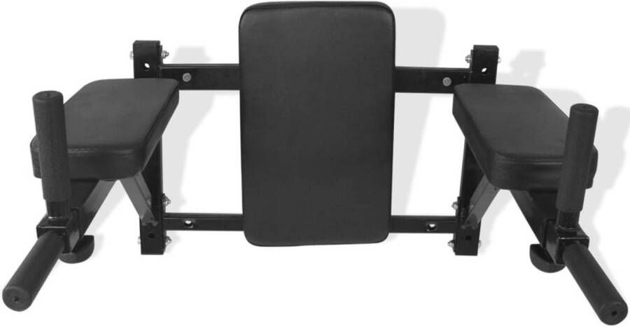 The Living Store Dipstation Wandmontage Triceps en buikspieren Verstelbare handvatten Comfortabele kussens