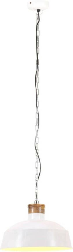 The Living Store Hanglamp Industrieel IJzer en Massief Mangohout 42 x 144 cm E27 Max 25W