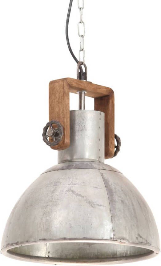 The Living Store Hanglamp Landelijk Industrieel 30 x 37 cm Zilver Bruin