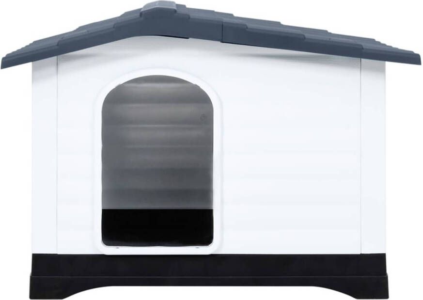 The Living Store Hondenhok PP 90.5 x 68 x 66 cm Duurzaam Goede ventilatie Praktisch dak Verhoogde vloer