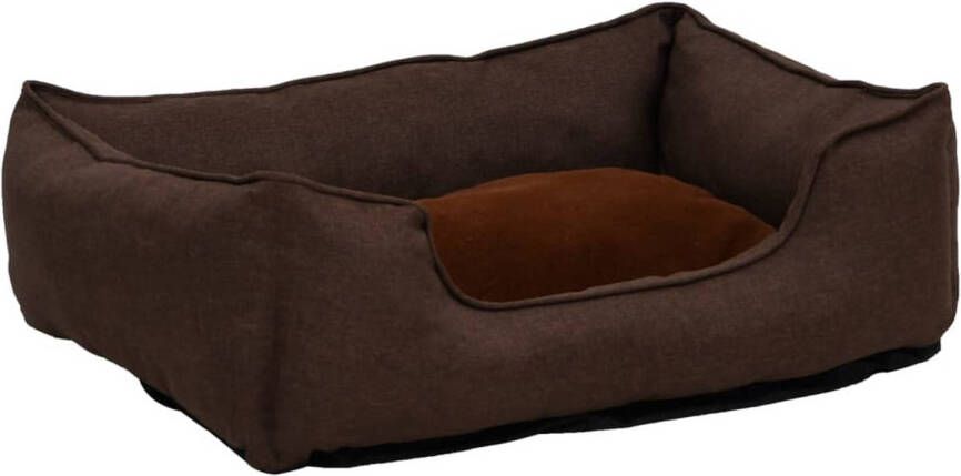 The Living Store Hondenmand Huisdierenbed 85.5 x 70 x 23 cm Bruin