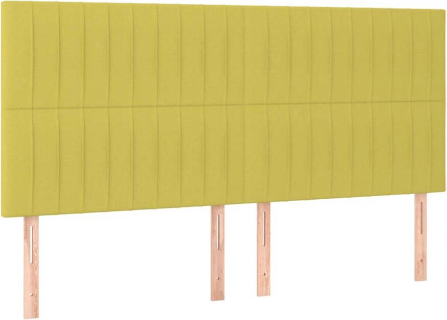 The Living Store Hoofdbord Groen Klassiek Bedaccessoires 200 x 5 x 118 128 cm Ademend en duurzaam