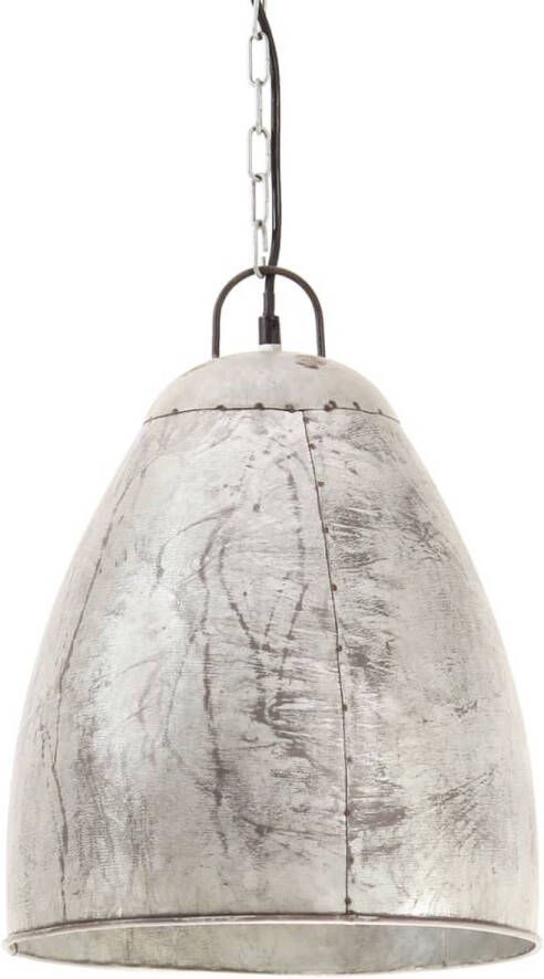 The Living Store Industriële Hanglamp IJzer Zilver 32 x 41 cm E27 fitting