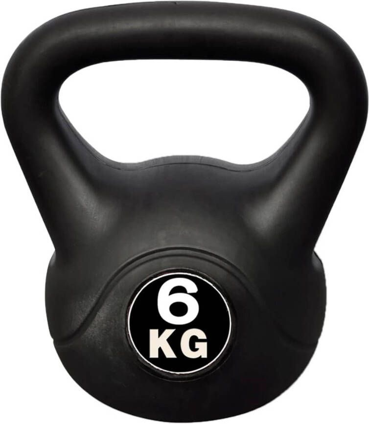 The Living Store Kettlebell Professioneel 6 kg Beton met Kunststof Coating