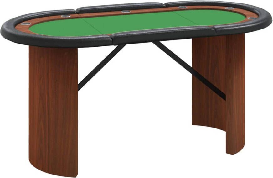 The Living Store Poker Pokertafel Groen 160 x 80 x 75 cm Casinokwaliteit