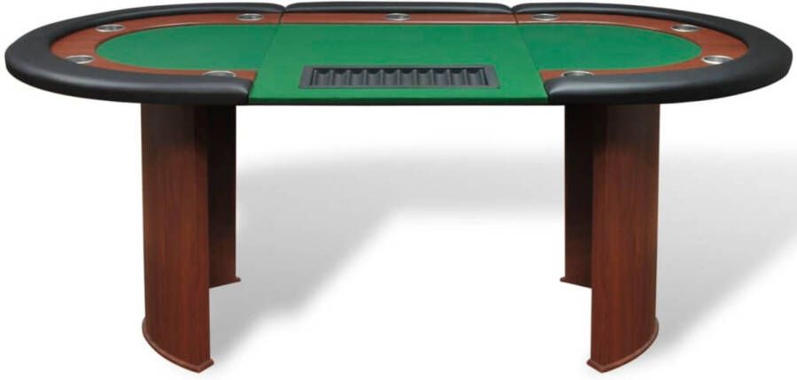 The Living Store Pokertafel Casino kwaliteit 208 x 107 x 81 cm Groen