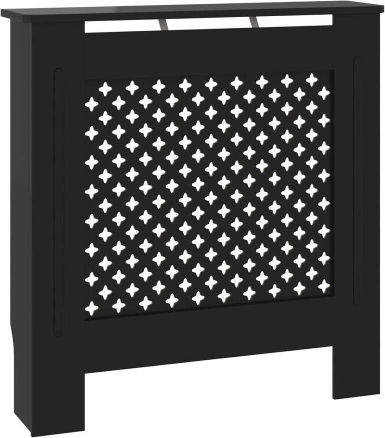The Living Store Radiatorkast MDF 78 x 19 x 81.5 cm zwart