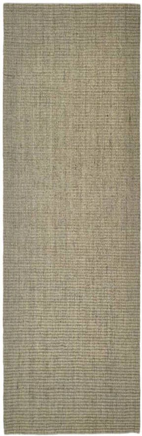 The Living Store Sisal Tapijt 80 x 250 cm Taupe Anti-slip 100% Sisal