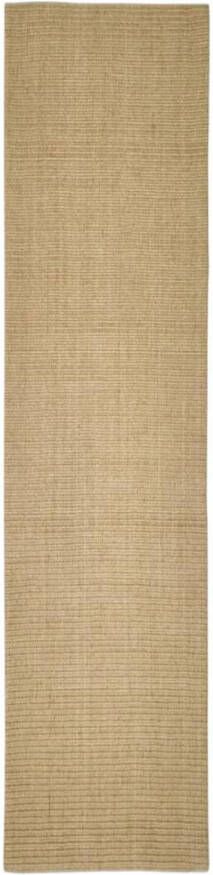 The Living Store Sisal Tapijt 80 x 350 cm Hoogwaardig Materiaal Anti-slip Onderkant