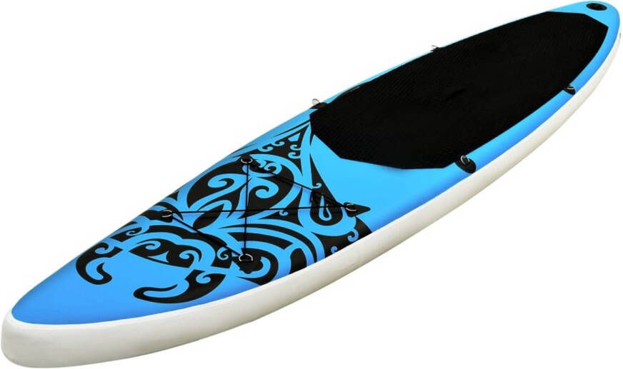 The Living Store Stand Up Paddleboard Opblaasbaar SUP Board 305 x 76 x 15 cm Blauw Max 140 kg Inclusief