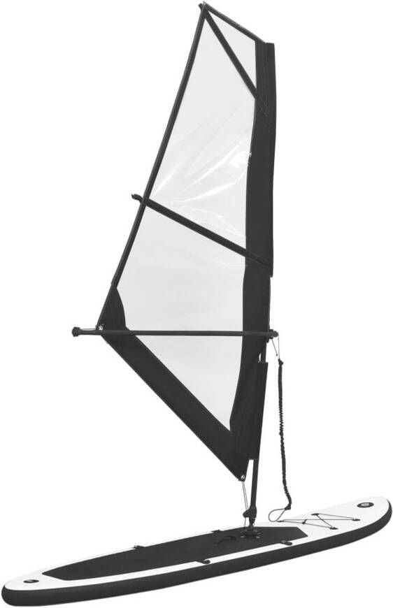 The Living Store SUP-Zeilset Opblaasbaar Stand Up Paddleboard 330x72x10cm Met verwijderbare vin Draagtas