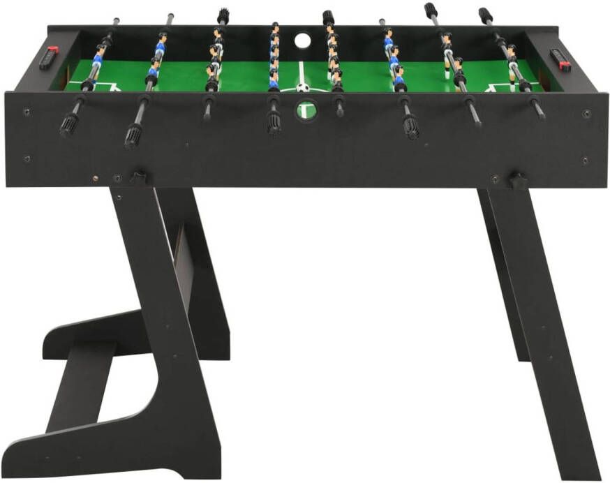 The Living Store Voetbaltafel Airhockey 121 cm Zwart