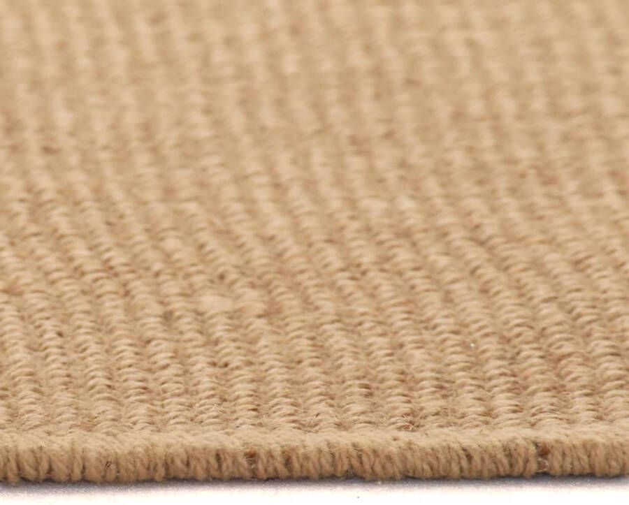 The Living Store Weven Jute Tapijt 180 x 250 cm Duurzaam 100% Jute Anti-slip