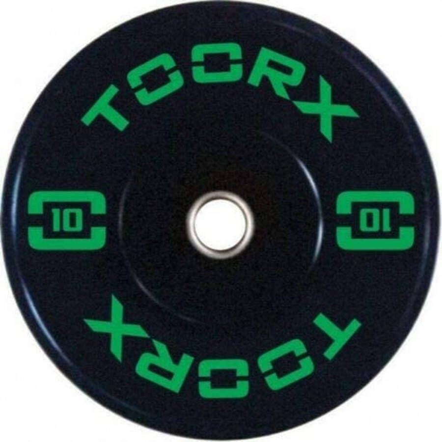 Toorx Fitness Bumper Plate Olympische Halterschijf 10 kg Groen