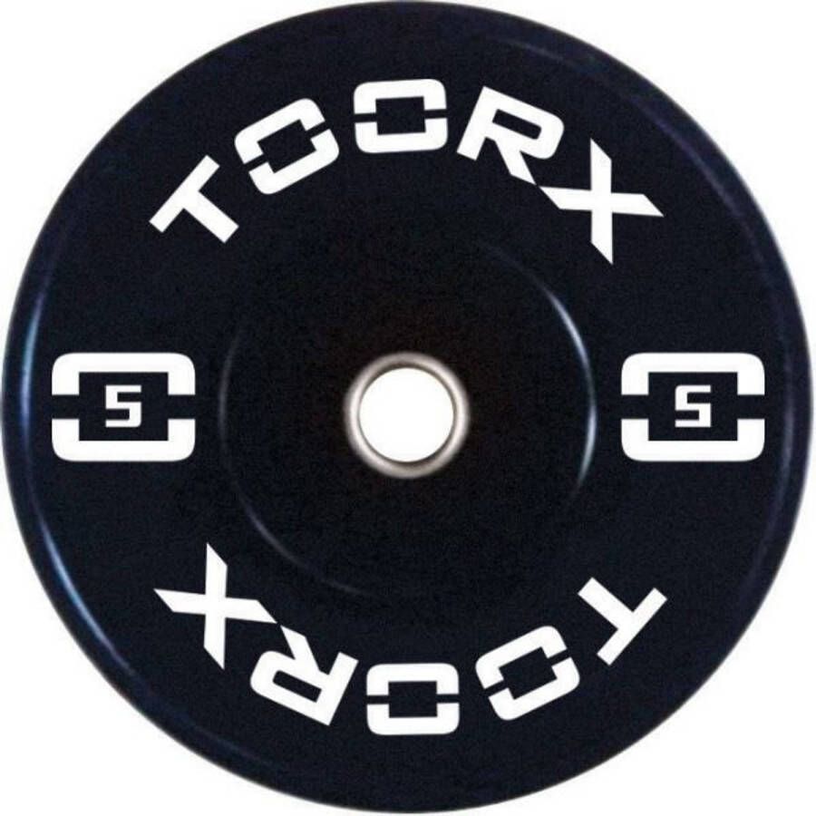 Toorx Fitness Bumper Plate Olympische Halterschijf 5 kg Wit