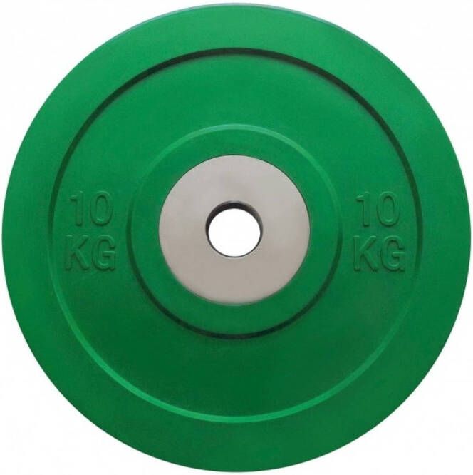 Toorx Fitness Bumper Plates Challenge 50mm diameter 10 kg Groen