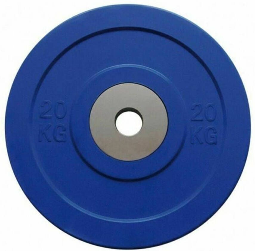 Toorx Fitness Bumper Plates Challenge 50mm diameter 20 kg Blauw