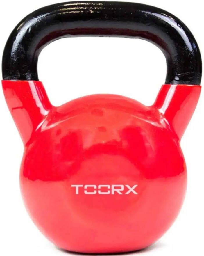 Toorx Fitness Kettlebell Vinyl Gekleurd 10 kg Rood