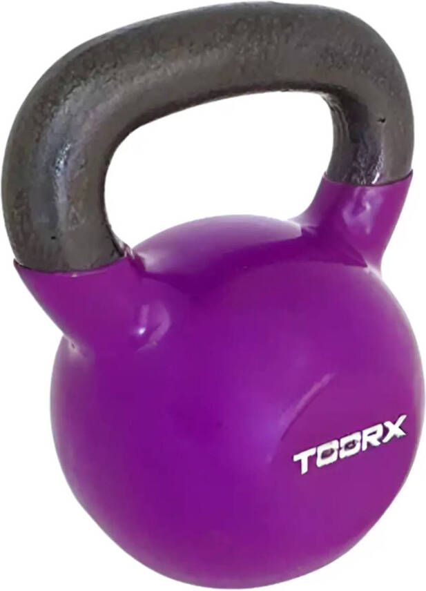 Toorx Fitness Kettlebell Vinyl Gekleurd 12 kg Paars