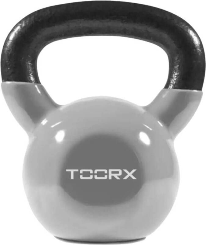 Toorx Fitness Kettlebell Vinyl Gekleurd 18 kg Lichtgrijs