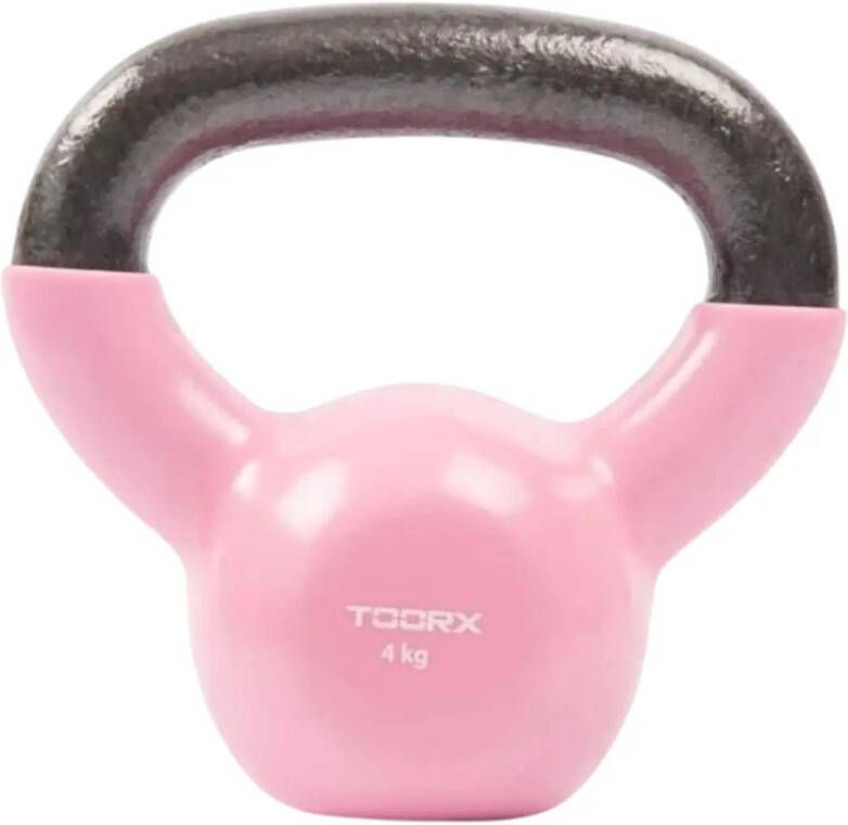 Toorx Fitness Kettlebell Vinyl Gekleurd 2 kg Lichtroze