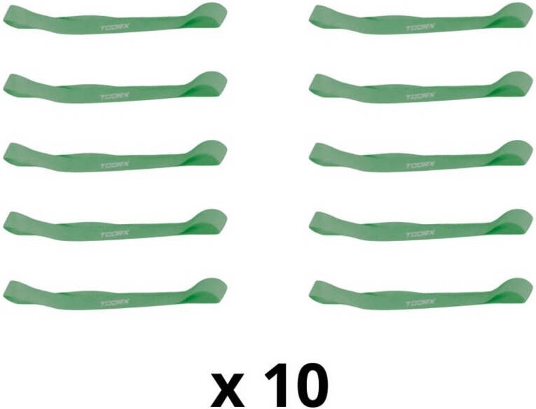 Toorx Fitness Weerstandsbanden Set van 10 stuks Medium 30 cm Groen